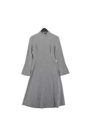 Zara Women's Midi Dress XS Grey Linen • £12.19