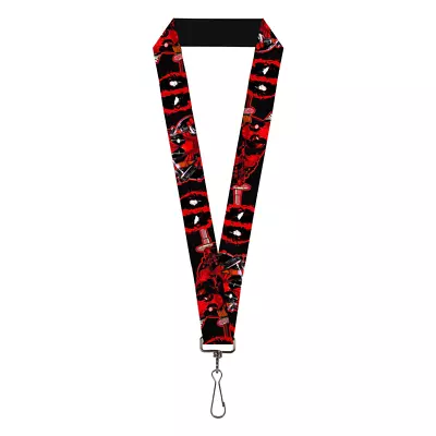 MARVEL DEADPOOL Lanyard - 1.0  - Deadpool 2-Action Poses Splatter Logo- WDP031 • $8.99