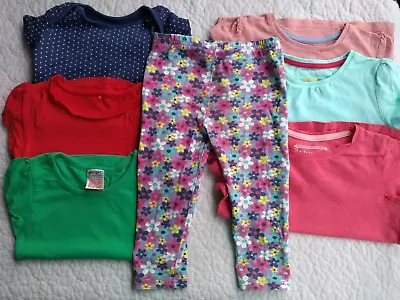 Girls 18-24 Months Tops T Shirt Bodysuit Leggings Summer Clothes Bundle Cotton • £5.50