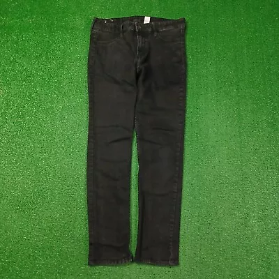H&M Denim Jeans Womens 33 Skinny Ankle Stretch High Rise Black Slim Denim Pants • $12.14