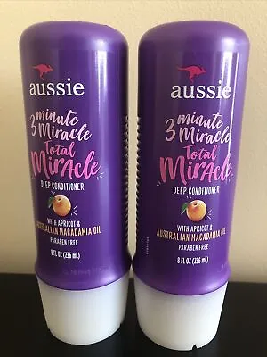 2x AUSSIE 3 Minute Miracle DEEP CONDITIONER Apricot & Australian Macadamia Oil  • $15.25