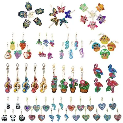 $22.16 • Buy 5D DIY Full Diamond Painting Keychain Key Chains Keyring Art Craft Key Bag Decor