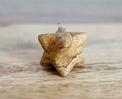 Picture Jasper Merkaba Pendant Stone Chakra Meditation Reiki Yoga Gift Crystal • $14.93