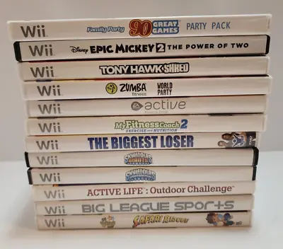 Lot Of 12 Nintendo Wii Games Epic Mickey 2 Skylanders Tony Hawk Tested Works • $17.59