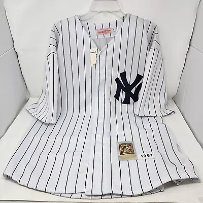 Mitchell & Ness Roger Maris 1961 New York Yankees Jersey White Pinstripe XL NEW • $299.99