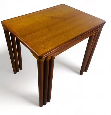 Danish Teak Bramin Nest Of Tables - H W Klein Mid Century Retro • £195