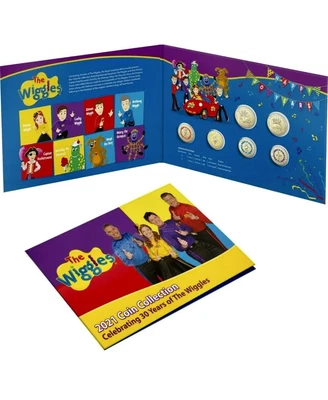 $20 • Buy 2021 The Wiggles Coins Set Folder - 4 X Coloured $2 & 2 X $1 Dollar Coins - Unc
