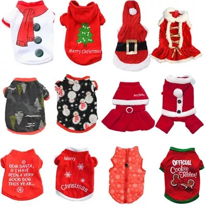 New Pet Warm Dog Cat Jacket Coat Puppy Clothes Winter Sweater Christmas Apparel  • $4.99