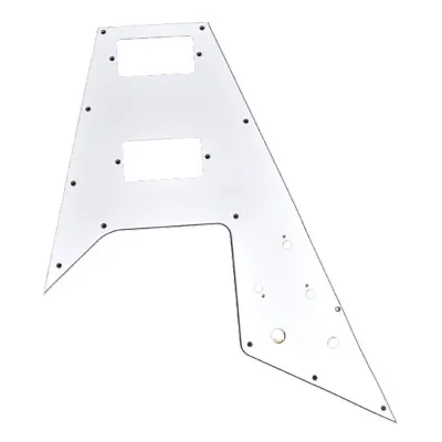Guitar Pickguard For Gibson Flying V Style Parts Replacement 3 Ply White • $23.86