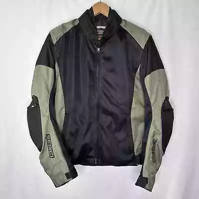 Sedici Federico Mesh Motorcycle Jacket Armor Biker Gear Riding Black Green Large • $69.99