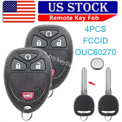 2 For 2007-2013 GMC Sierra Chevrolet Silverado 1500 2500 Remote Fob+Key OUC60270 • $14.89