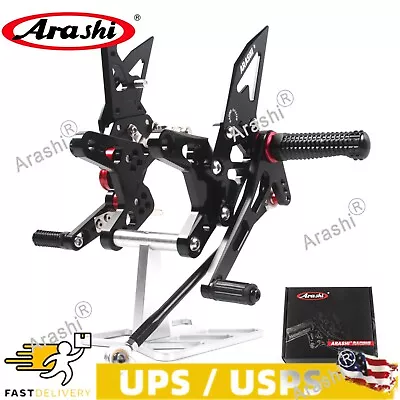 Footrests Rearsets Foot Pegs For Kawasaki NINJA ZX6R ZX-6R 2007 2008 Black FRUS • $139.99