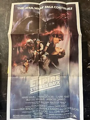 STAR WARS The EMPIRE STRIKES BACK 1981 TOPPS MOVIE POSTER 12 X20  HARRISON FORD • $22
