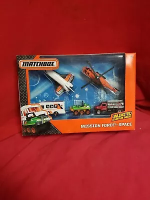 NOS MATCHBOX- MISSION FORCE: SPACE- W/3 VEHICLES HELICOPTER & SHUTTLE • $29.95