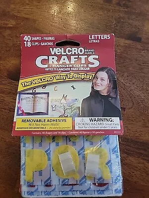 Velcro Brand Crafts~Letter Display Shapes 40 Shapes 18 Clips NEW • $8.99