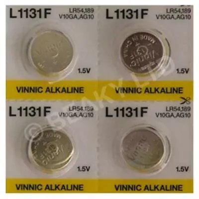 AG10 L1131 LR54 189 | Vinnic Quality Brand | Alkaline Battery 1.5v  | Pack Of 4  • £2.99