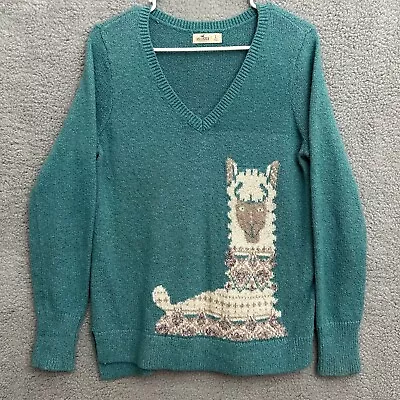 Hollister Llama/Alpaca V-Neck Sweater Junior's Size Large • $12.34