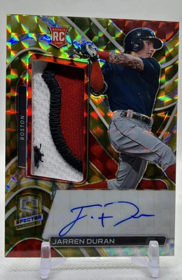 $99.99 • Buy 2022 Panini Spectra Prizm Jarren Duran Gold Rpa Letter Patch 8/10 Boston