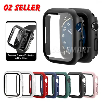 $7.49 • Buy For Apple Watch Series Ultra 9 8 7 SE 6 5 4 3 2 Case Full Glass 49 41 45 40 44mm