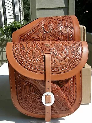 Leather Western Vintage Handmade Saddle Bag For Horse -Premium Quality (A&S) • $149