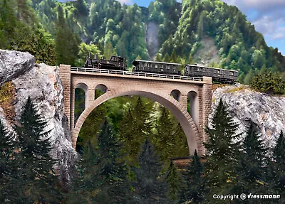 Kibri 37666 N 1:160 + Z 1:220 - Kit Of Maggiatal Bridge Single Track • $21.50