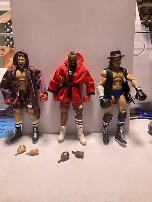 WWE Elite Collection Mr. T And  Rowdy  Roddy Piper Bonus Cowboy Bob • $49.95