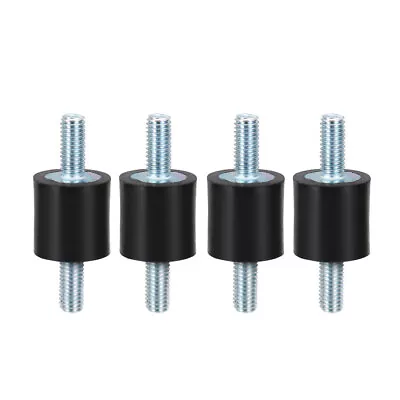 4pcs Rubber Vibration Isolator Mounts Shock Absorber M5  X12mm Studs D15 X H15 • $14.86