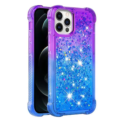 For IPhone 15 14 13 12 11 Pro Max XS XR 8/7 Plus Case Clear Liquid Glitter Cover • $12.99