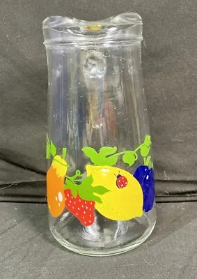 Vintage Tall Water Juice / Cocktail Jug – Colourful Fruit Design – Retro! – • £4.99