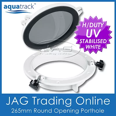 AQUATRACK 265mm ROUND OPENING PORTHOLE - Marine/Boat/RV Portlight Hatch Window • $58.26