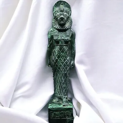 RARE ANCIENT EGYPTIAN ANTIQUITIES Statue Goddess Sekhmet Made Malachite Stone BC • $149