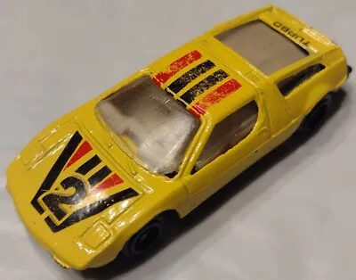 Vintage Welly Maserati Bora Yellow 1:64 Scale Diecast #2 With Graphics Exotic 🏁 • $11.99