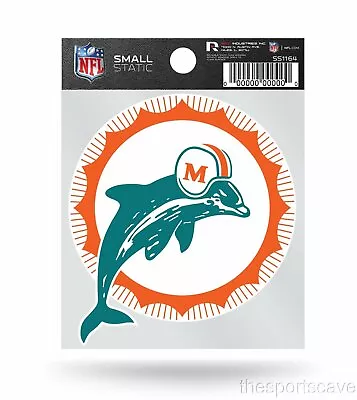 Miami Dolphins Retro Logo Static Cling Sticker NEW!! Window Or Car! • $9.49