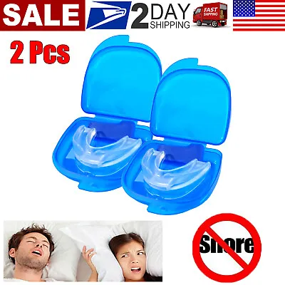 2PCS Stop Snoring Mouthpiece Sleep Apnea Guard Bruxism Anti Snore Teeth Grinding • $7.65