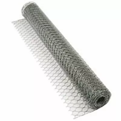 25mm Mesh Galvanised Chicken Wire Netting Garden Fencing Roll 5m X 0.6m • £7.98