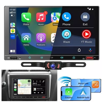 CAM+ Double 2 DIN Car Stereo Radio GPS Navi Android Auto Apple CarPlay Head Unit • $129.59