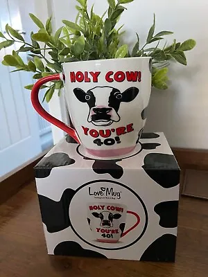 MUGS  Holy Cow You 40 Birthday Gift Present • £5.25