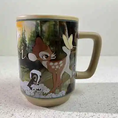 Rare Disney Movie Moments Bambi Thumper Flower Large Coffee Mug Tea Cup • $48