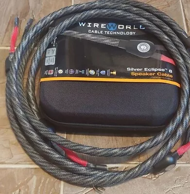 $2249 • Buy Wireworld Eclipse 8 Speaker Cable 2m W/Case Spade On Both Ends Pair