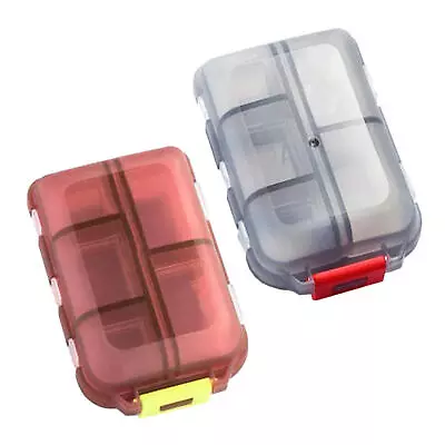 Small Pill Case Vitamin Holder Container 10 Compartments Double Layer Dispenser • $8.92