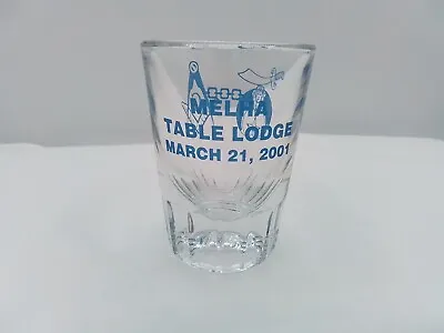 Melha Shriners Table Lodge 2001 Double Shot Glass Masonic Freemasonry Barware • $19.99