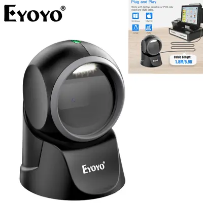 Eyoyo Desktop 1D 2D Barcode Scanner QR Platform Code Reader Wired For Payment • $49.58