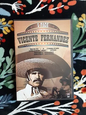 $18.99 • Buy Vincente Fernandez Dvd/5 Movies/el Albanil/el Diablo El Santo Y El Tonto
