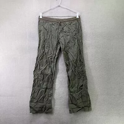 $17.95 • Buy Adidas Womens Sweat Pants Sz 12 Green Straight Drawstring Pocket Mid-Rise Casual