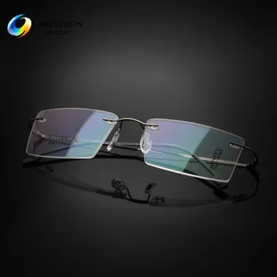 Men's Rimless β Titanium Ultra Light  Eyeglasses Frames Optical Eyewear RX Able • $16.95