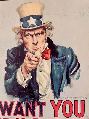 Vintage 1968 UNCLE SAM U.S. ARMY I Want You RECRUITING POSTER Vietnam War • $12.73