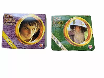 Lord Of The Rings Toys: Burger King Gandalph & Frodo Figures With Boxes (2001) • £4
