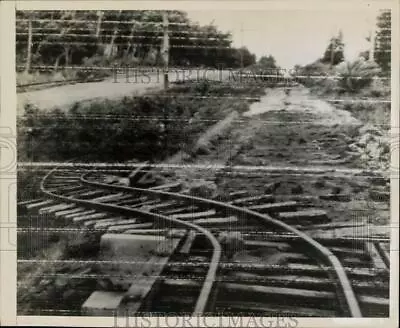 Press Photo Hawaiian Railroad Tracks Ripped By Tidal Wave - Kfx07696 • $20.88