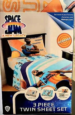 Space Jam A New Legacy LeBron James 3 PC Twin Sheet Set & Pillowcase BRAND NEW • $29.99
