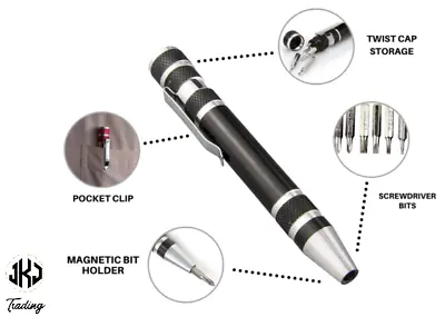 £2.99 • Buy 8PC Precision Screwdriver Set  Magnetic Pocket Pen  Watch Glasses Electronics UK